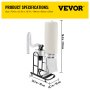 VEVOR 1.5 HP Dust Collector, 647 CFM Portable Vortex Dust Collector, Woodworking Dust Collector with 13.2-Gallon Collection Bag and Mobile Base, 220V Dust Collection System 25-Micron Canister Kit