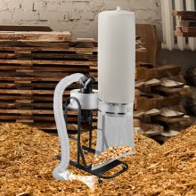VEVOR 1.5 HP Dust Collector, 647 CFM Portable Vortex Dust Collector, Woodworking Dust Collector with 13.2-Gallon Collection Bag and Mobile Base, 220V Dust Collection System 25-Micron Canister Kit