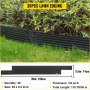 VEVOR Aluminum Landscape Edging, 36 PCS Metal Garden Edging, 118.1 ft Total Length Lawn Edging Border, 39" x 5.5" x 1/8" Landscape Borders, Black Landscaping Metal Edging for Garden Flowerbed Yard