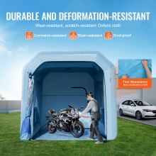 VEVOR Inflatable Paint Booth, 13.1 x 9.8 x 9 ft Inflatable Spray Booth, with 750W Powerful Blower and Air Filter System, Portable Car Paint Booth for Motorcycle, Bicycle, Auto Part Painting