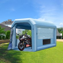 VEVOR Inflatable Paint Booth, 13.1 x 9.8 x 9 ft Inflatable Spray Booth, with 750W Powerful Blower and Air Filter System, Portable Car Paint Booth for Motorcycle, Bicycle, Auto Part Painting