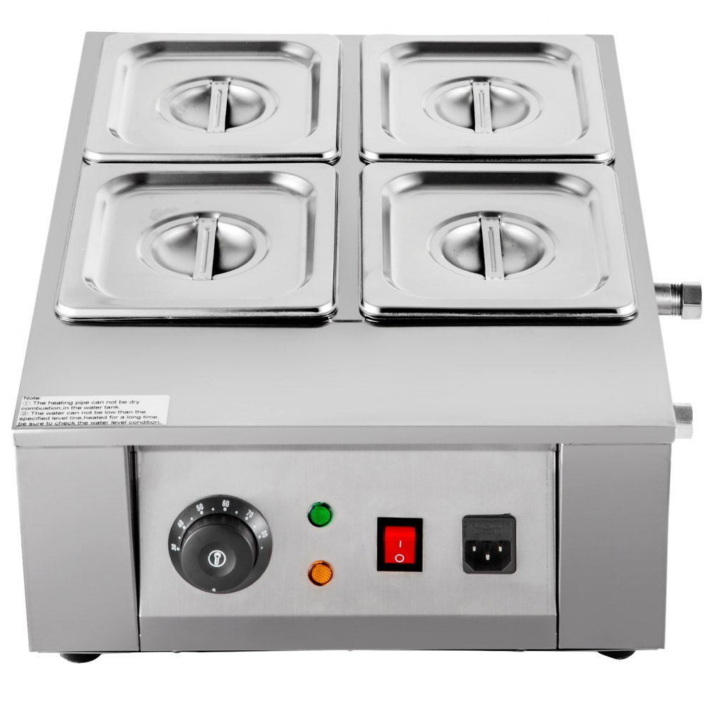 VEVOR 17.6 Lbs Chocolate Tempering Machine, Chocolate Melting Machine with Temperature Control (0~80℃/32~176℉)，1000W Electric Commercial Food Warmer For Chocolate/Milk/Cream/Soup Melting and Heating,4 Tanks