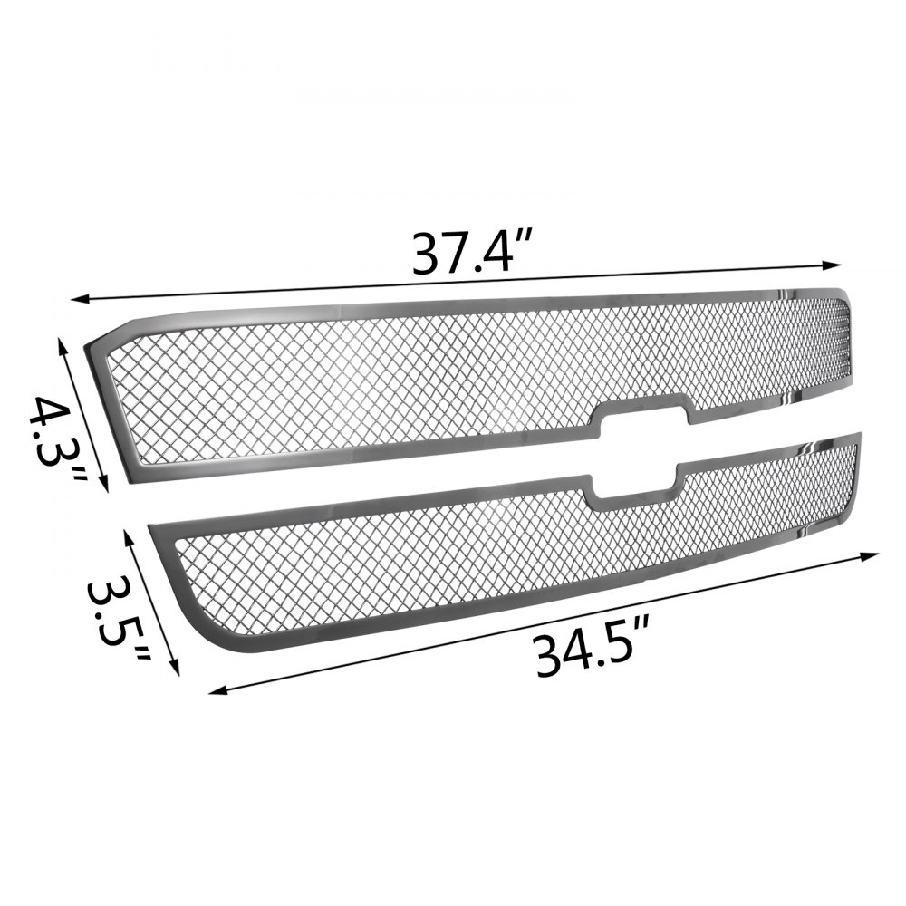 Rejilla de malla 03-05 Chevy Silverado 1500/03-04 2500/03-06 Avalanche X