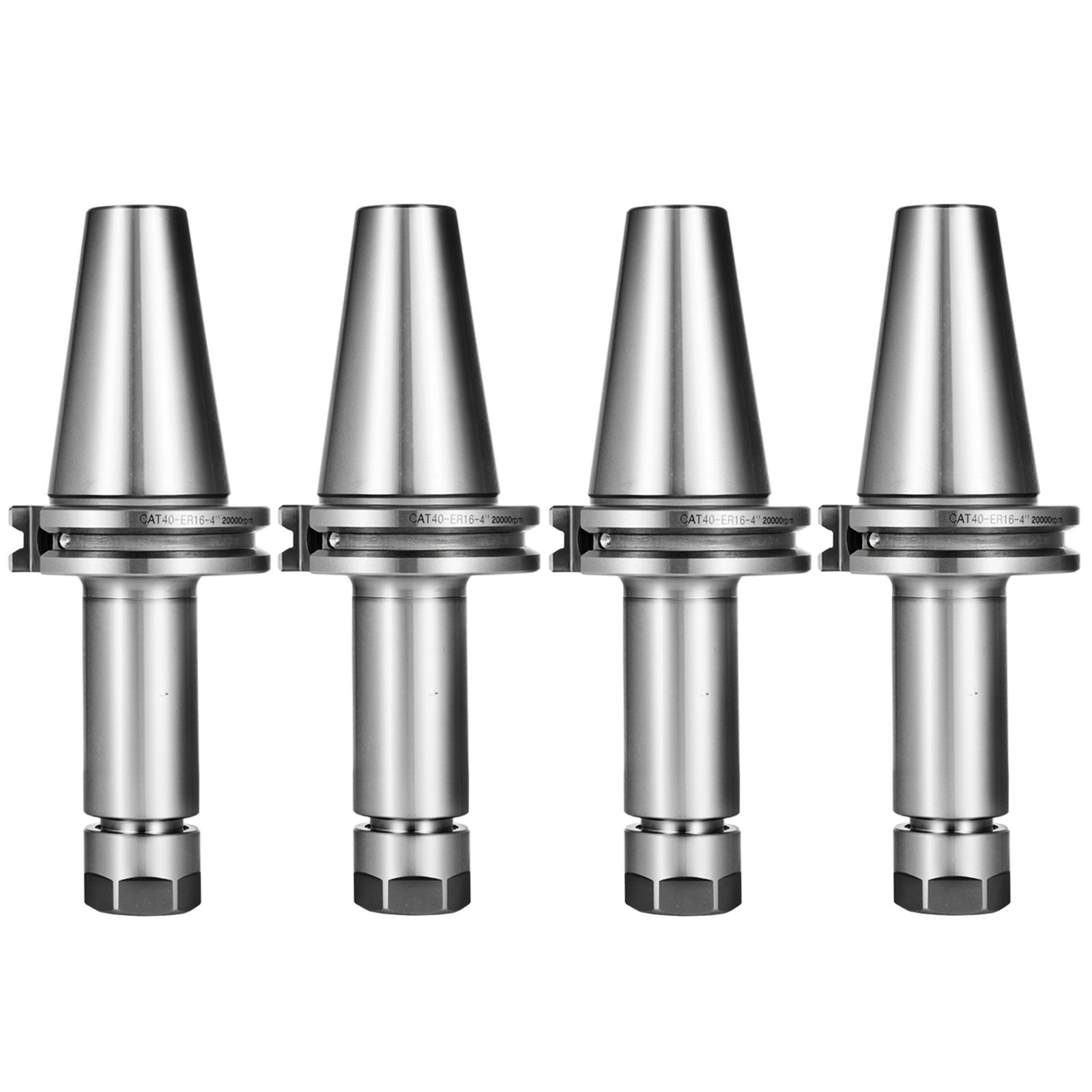 VEVOR CAT40-ER16 COLLET CHUCK--4 CHUCKS Tool Holder Set 100mm