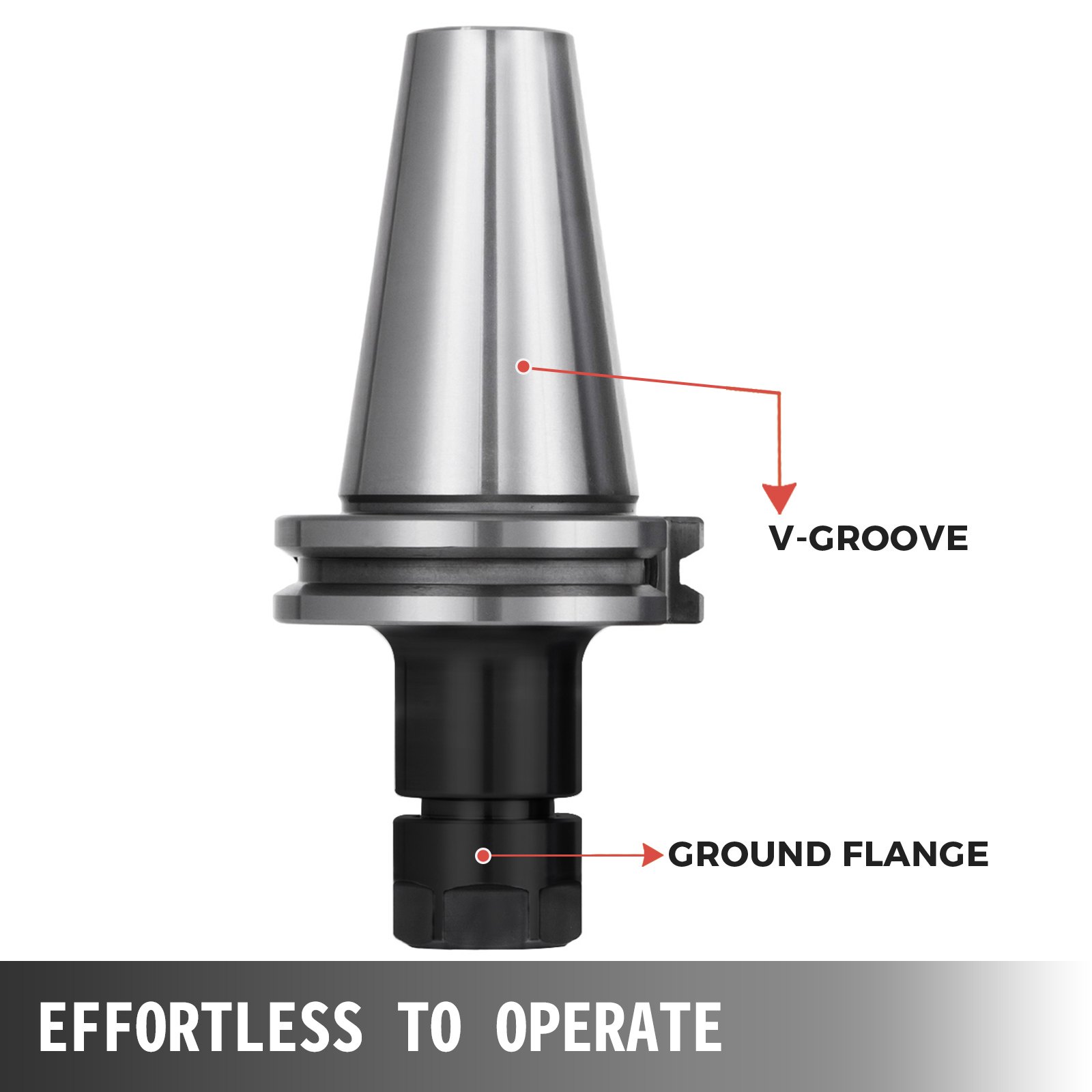 VEVOR 8Pcs CAT40 Tool Holder ER16 Collet Chuck Set length 70mm Chuck Tool Holder Set Mill Holder for CNC Engraving Machine Milling Lathe(CAT40 ER16 70mm)