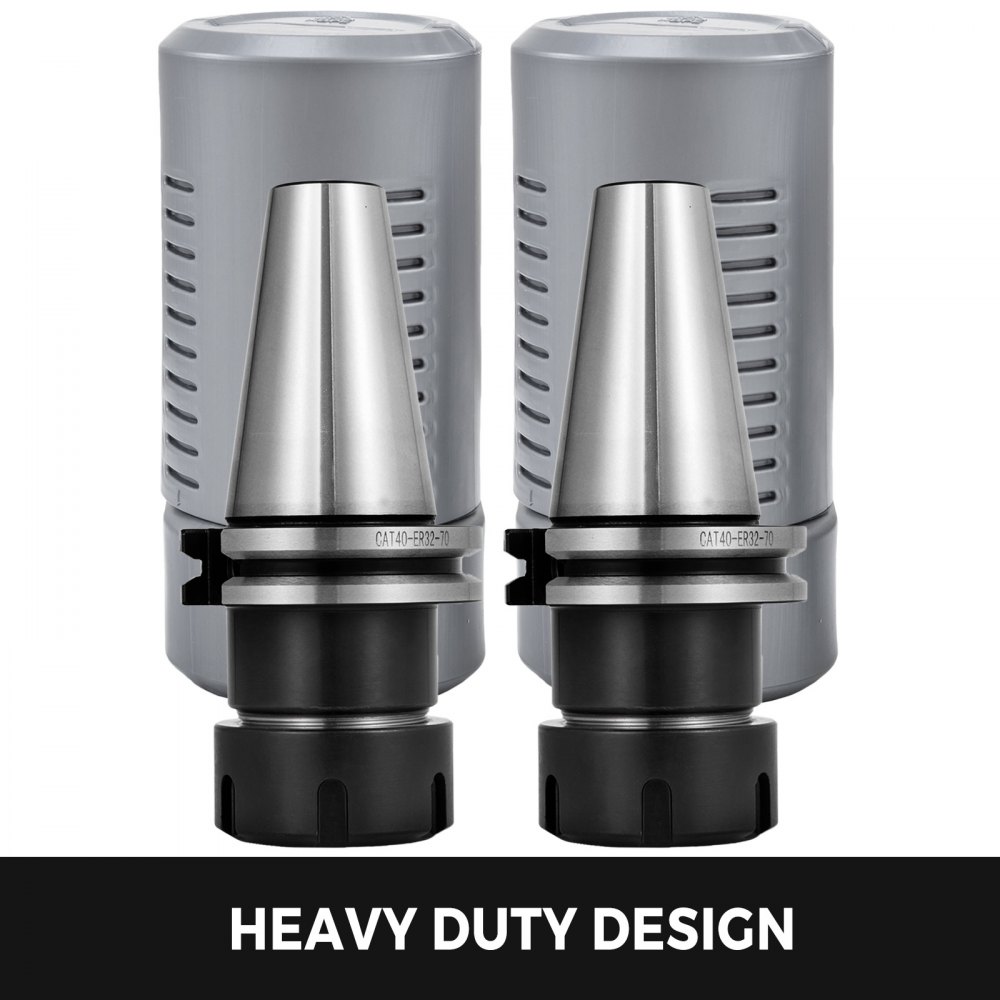 VEVOR cat40 er32 collet chuck set, heavy duty design in silver and black.