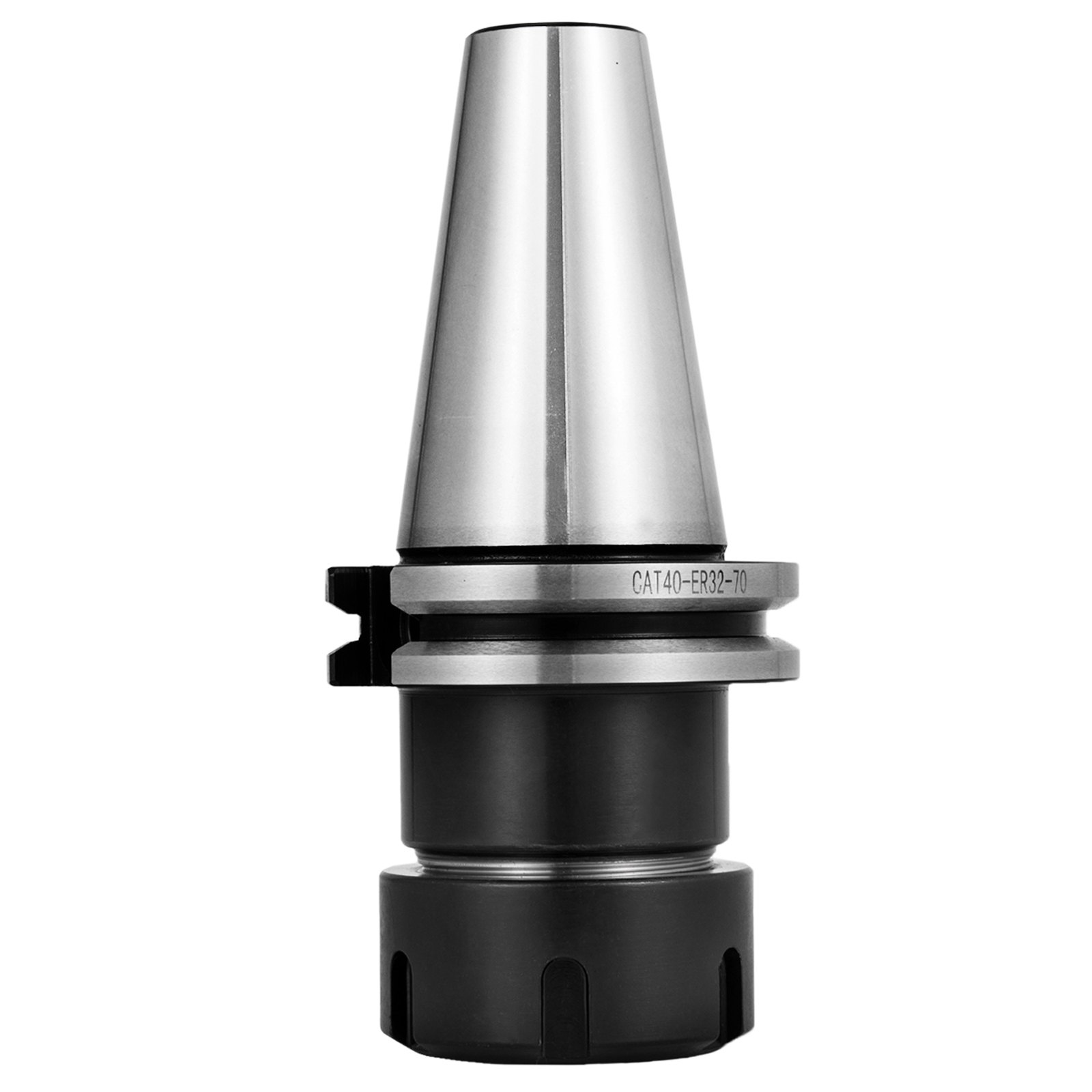 VEVOR cat40 er32 collet chuck set in polished metal finish.