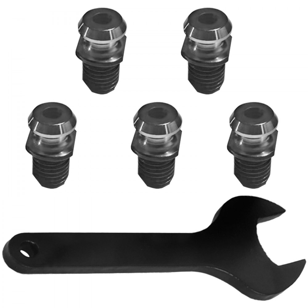 VEVOR Collet Chuck, CAT40 ER16, 5pcs Tool Holder Assembly with Pull Stud Wrench, 2.75'' Gage Length 15000-20000RPM for CNC Lathe