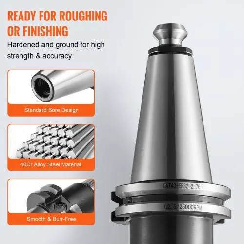 Mandrino Collet Chuck CAT40-ER32 | 5 Pezzi Bilanciati G2,5 Per Alta