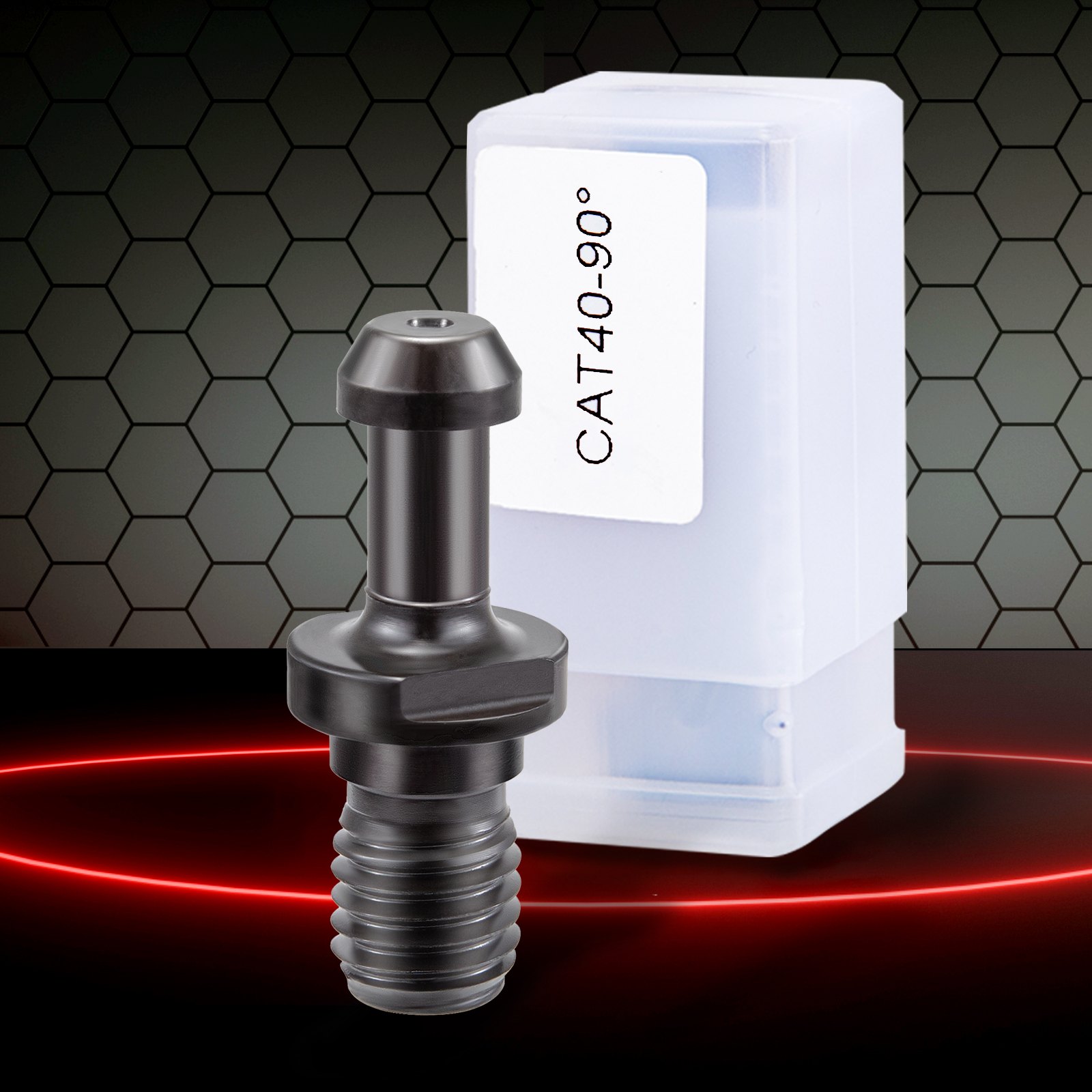 VEVOR Pull Stud, 11pcs Rigid Retention Knobs CAT 40, 90 Degree Knob with Stud, 2.24” Retention Tool, Made of 20CrMnTi for HAAS CNC Tool Holder Mitsubishi Toshiba Daewoo OKK Kitamura Kira Kia, etc.