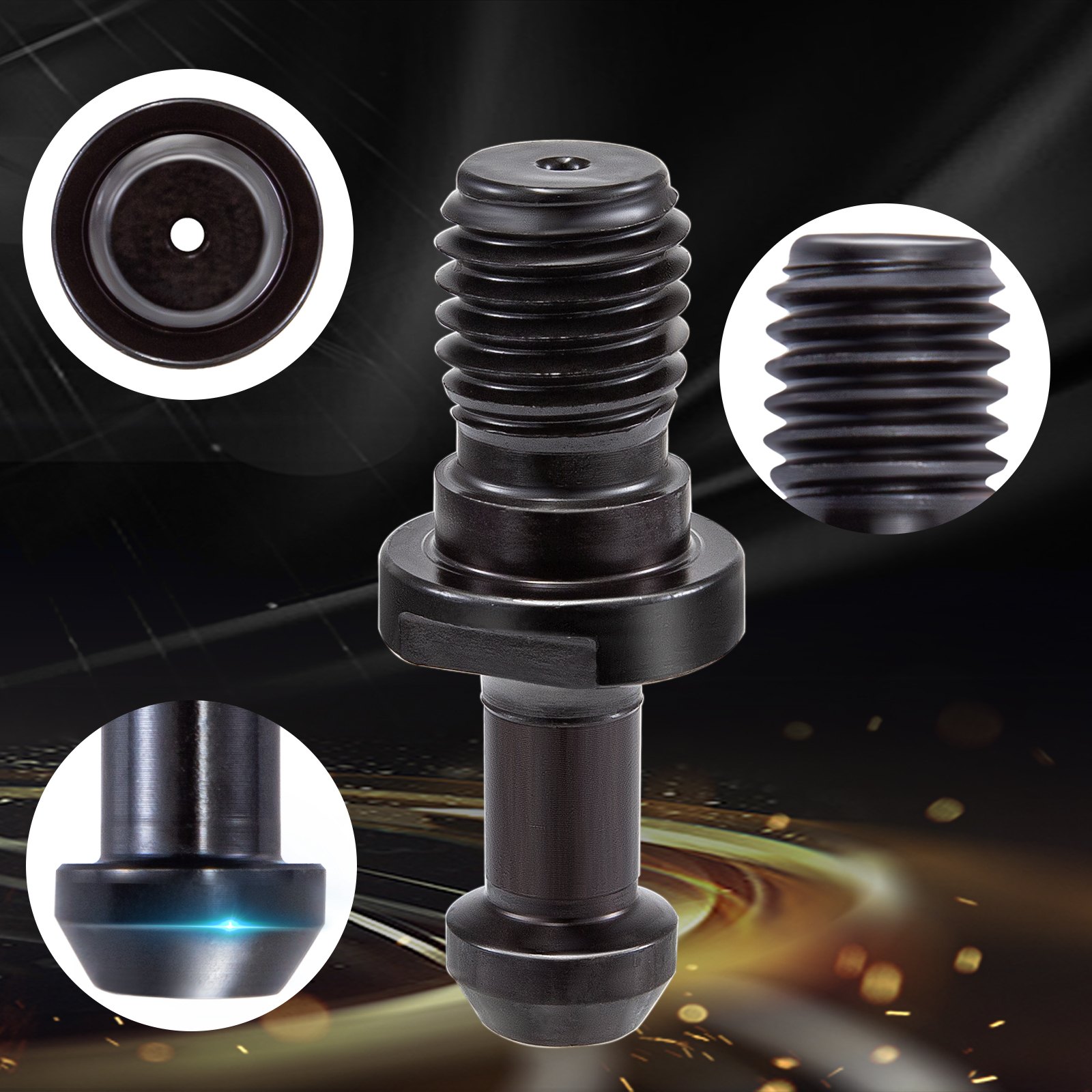 VEVOR Pull Stud, 11pcs Rigid Retention Knobs CAT 40, 90 Degree Knob with Stud, 2.24” Retention Tool, Made of 20CrMnTi for HAAS CNC Tool Holder Mitsubishi Toshiba Daewoo OKK Kitamura Kira Kia, etc.