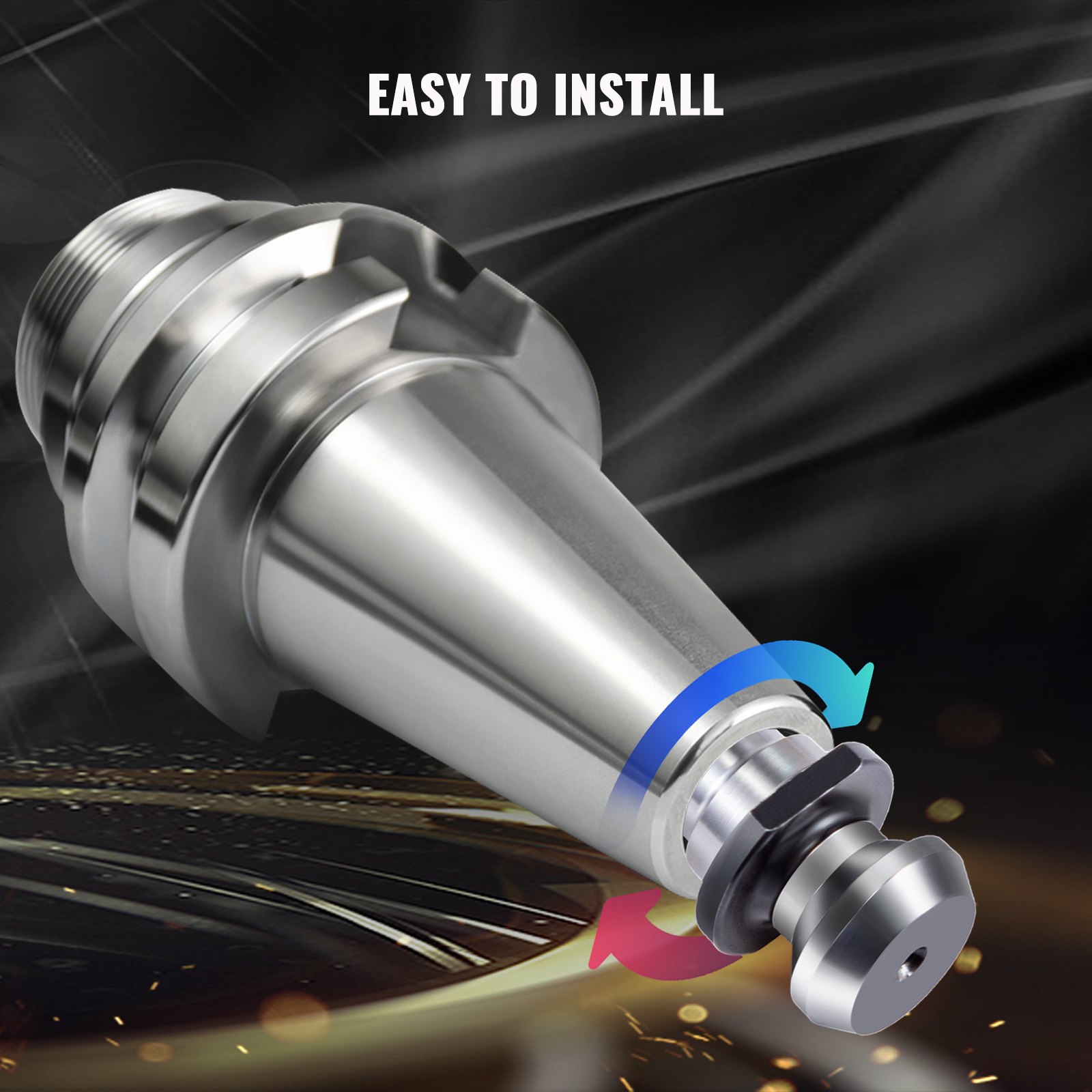 VEVOR Pull Stud, 6pcs CAT40 Rigid Retention Knobs 45 Degree Knob,1.63'' Retention Tool for HAAS CNC Tool Holder Mitsubishi Toshiba