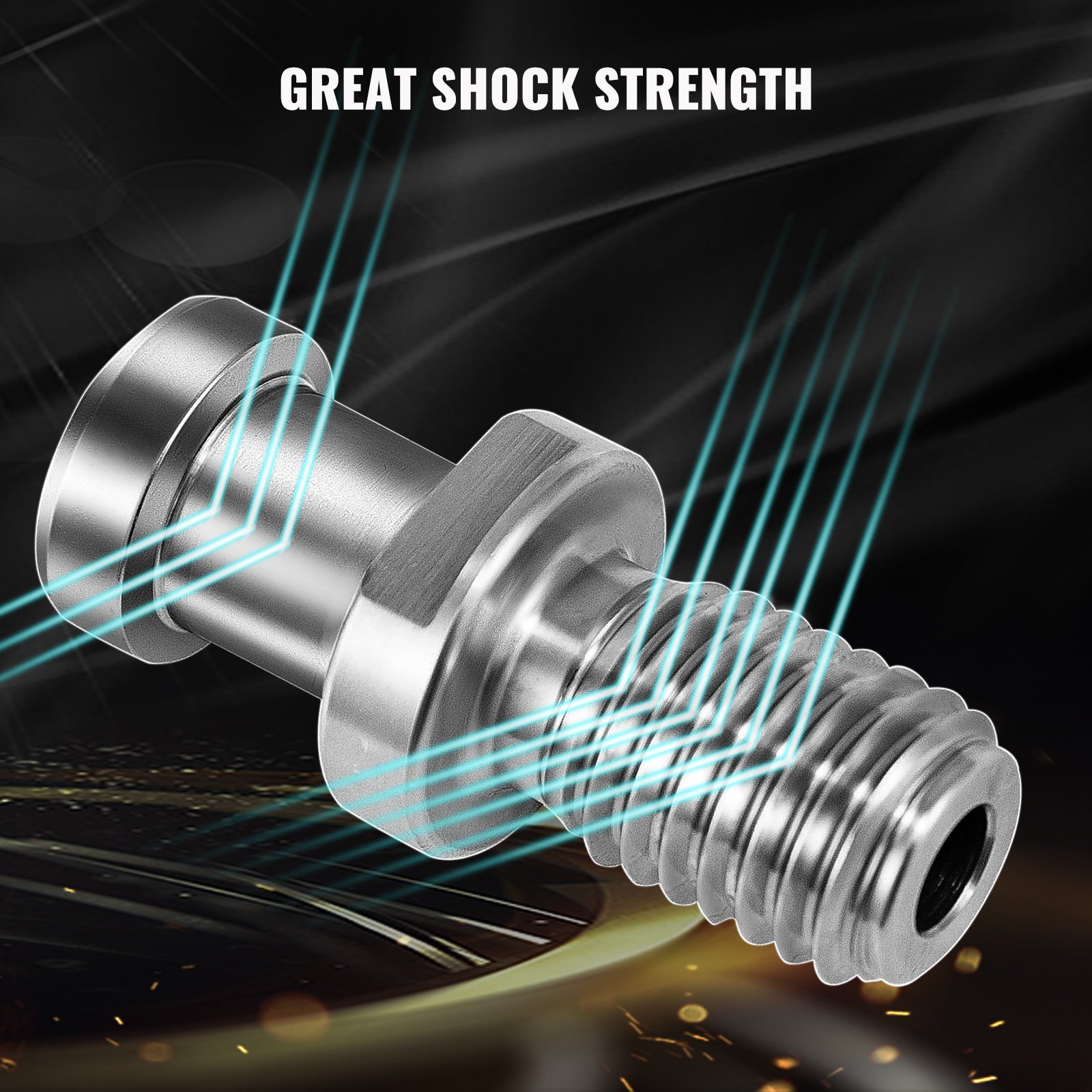 VEVOR Pull Stud, 11pcs CAT40 Rigid Retention Knobs, 75 Degree Knob, 2'' Retention Tool for HAAS CNC Tool Holder Mitsubishi Toshiba