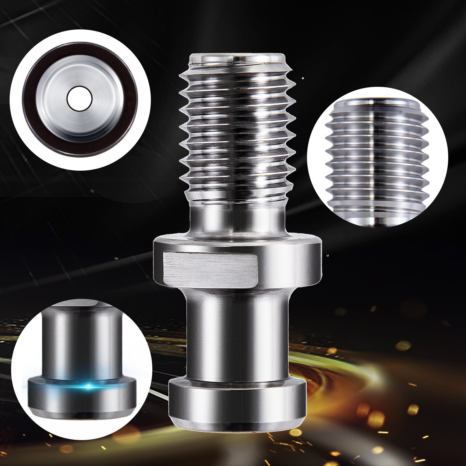 VEVOR CAT40 75 Degree Coolant Type Pull Studs CNC Milling Tool Holder Part