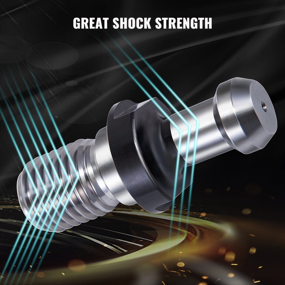 VEVOR Pull Stud, 11pcs Rigid Retention Knobs CAT 40, 45 Degree Knob with Stud, 2.28” Retention Tool, Made of 20CrMnTi for HAAS CNC Tool Holder Mitsubishi Toshiba Daewoo OKK Kitamura Kira Kia, etc.