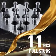 VEVOR Pull Stud, 11pcs Rigid Retention Knobs CAT 40, 45 Degree Knob with Stud, 2.28” Retention Tool, Made of 20CrMnTi for HAAS CNC Tool Holder Mitsubishi Toshiba Daewoo OKK Kitamura Kira Kia, etc.