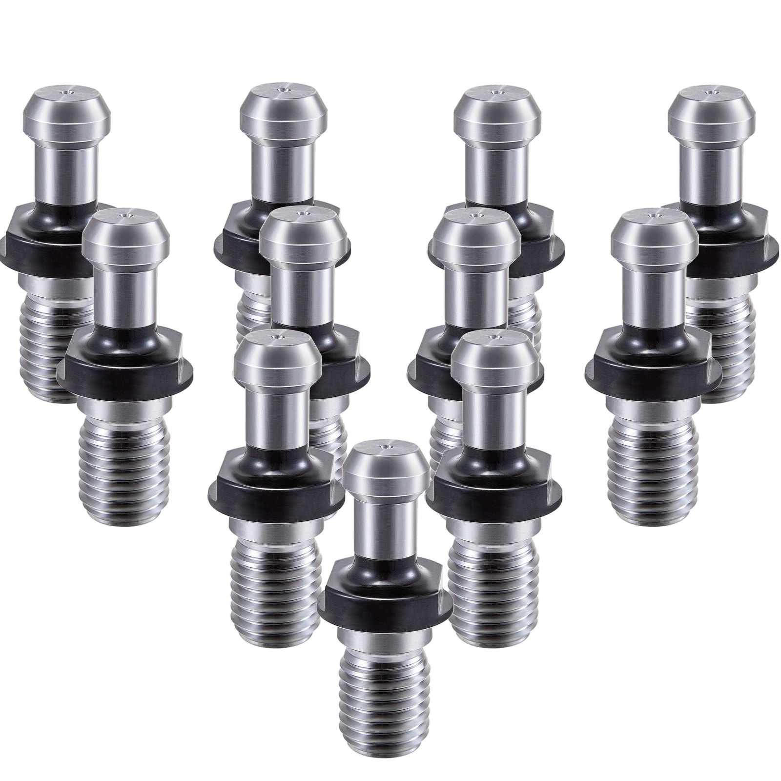 VEVOR Pull Stud, 11pcs Rigid Retention Knobs CAT 40, 45 Degree Knob with Stud, 2.28” Retention Tool, Made of 20CrMnTi for HAAS CNC Tool Holder Mitsubishi Toshiba Daewoo OKK Kitamura Kira Kia, etc.