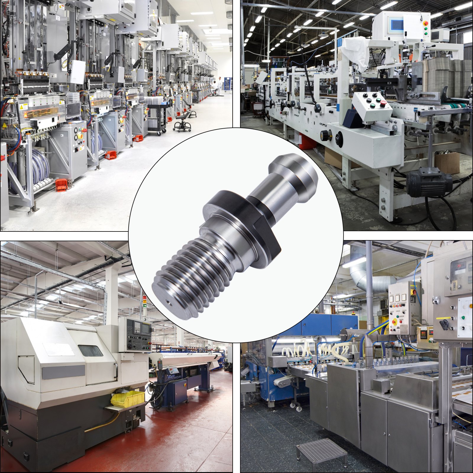 VEVOR Pull Stud, 11pcs Rigid Retention Knobs CAT 40, 45 Degree Knob with Stud, 2.28” Retention Tool, Made of 20CrMnTi for HAAS CNC Tool Holder Mitsubishi Toshiba Daewoo OKK Kitamura Kira Kia, etc.