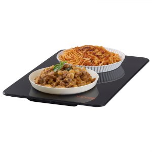 VEVOR Electric Warming Tray, 16.5 x 11 Portable Tempered Glass Heating Tray with Temperature Range (65-90℃), Perfect for Dinner, Catering, House, Parties, Events, Entertaining and Holiday, Black