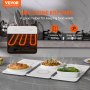 VEVOR Electric Warming Tray, 18.9" x 10.2" Portable Cold Rolled Sheet Heating Tray with Temperature Control (35-100℃), Perfect for Catering, House, Parties, Events, Entertaining and Holiday, White