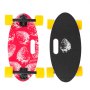 VEVOR longboard skateboard with strawberry graphics and yellow wheels.