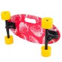 VEVOR 19 Inch Longboard Skateboard 440LBS Strong 7 Ply Russian Maple Complete Skateboard Cruiser Skateboard with Handle for Beginners and Pro (Red Strawberry)