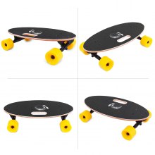 VEVOR 19 Pouces Longboard Skateboard 440LBS Solide 7 Plis Russe Érable Complet Skateboard Cruiser Skateboard avec Poignée pour Débutants et Pro (Orange Sweet Orange)