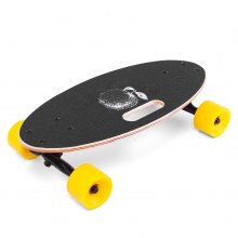VEVOR 19 Pouces Longboard Skateboard 440LBS Solide 7 Plis Russe Érable Complet Skateboard Cruiser Skateboard avec Poignée pour Débutants et Pro (Orange Sweet Orange)