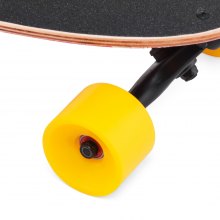 VEVOR Monopatín Longboard de 19 Pulgadas 440LBS Fuerte 7 Capas de Arce Ruso Monopatín Completo Cruiser Skateboard con Mango para Principiantes y Profesionales (Naranja Dulce Naranja)