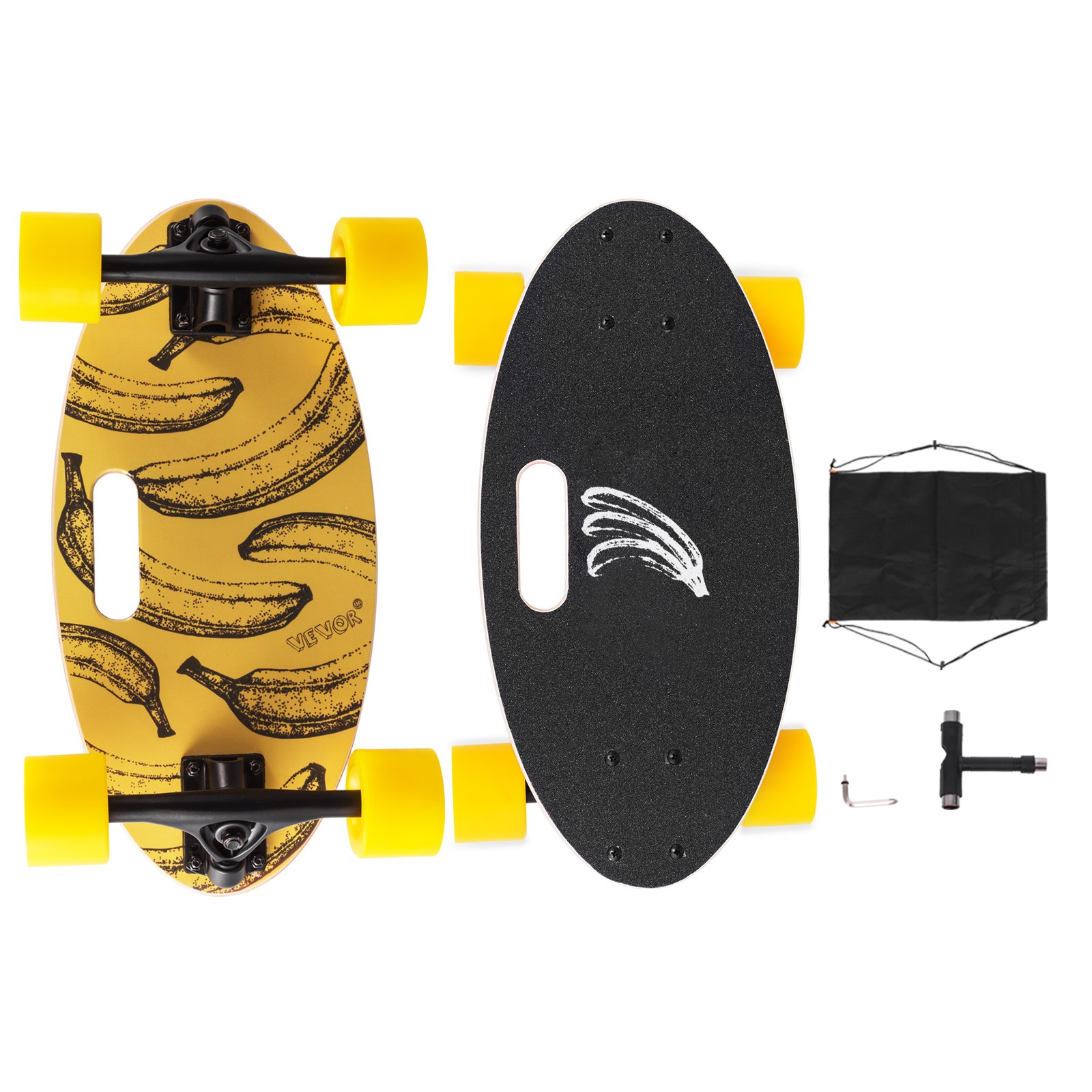 19" Mini Cruiser Skateboard Deck Complete Mini Longboard Retro Fast Street