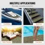 VEVOR Boat Flooring, EVA Foam Boat Decking 94.5" x 35.4", Non-Slip Self-Adhesive Flooring, 23.2 sq.ft Marine Carpet for Boats, Yacht, Pontoon, Kayak Decking