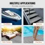 VEVOR Boat Flooring, EVA Foam Boat Decking 240 x 89.9 cm, Non-Slip Self-Adhesive Flooring, 2.2 m² Marine Carpet for Boats, Yacht, Pontoon, Kayak Decking