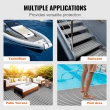VEVOR Boat Flooring, EVA Foam Boat Decking 94.5" x 35.4", Non-Slip Self-Adhesive Flooring, 23.2 sq.ft Marine Carpet for Boats, Yacht, Pontoon, Kayak Decking