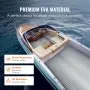 VEVOR Boat Flooring, EVA Foam Boat Decking 240 x 116.1 cm, Non-Slip Self-Adhesive Flooring, 2.78 m² Marine Carpet for Boats, Yacht, Pontoon, Kayak Decking
