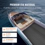 VEVOR Båtgulv, EVA-skumbåtdekke 94,5" x 17,7", sklisikre selvklebende gulv, 11,6 sq.ft marineteppe for båter, yacht, pontonger, kajakkdekke