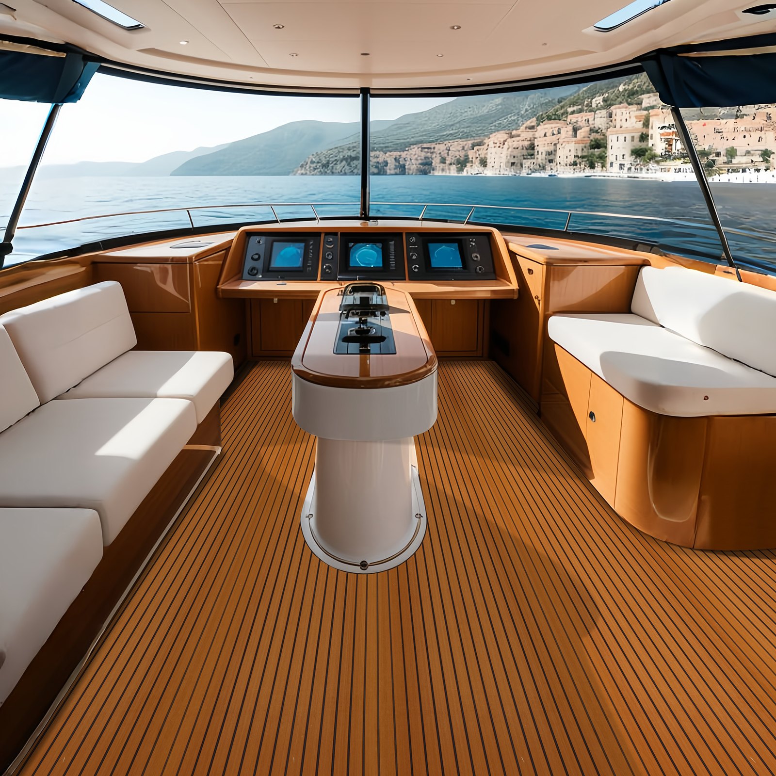 VEVOR Boat Flooring, EVA Foam Boat Decking 240 x 116.8 cm, Non-Slip Self-Adhesive Flooring, 2.8 m² Marine Carpet for Boats, Yacht, Pontoon, Kayak Decking