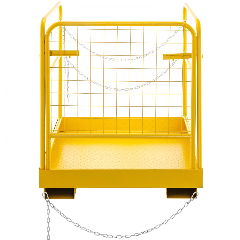 Forklift Safety Cage 34''x34'' Forklift Work Platform 900lbs Collapsible