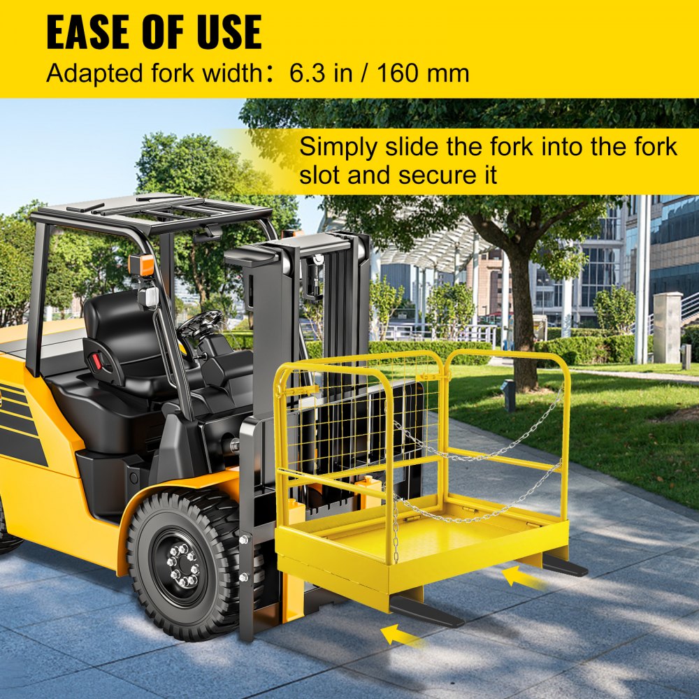 36''*29'' Forklift Work Platform Safety Cage Aerial Work Durable Platform