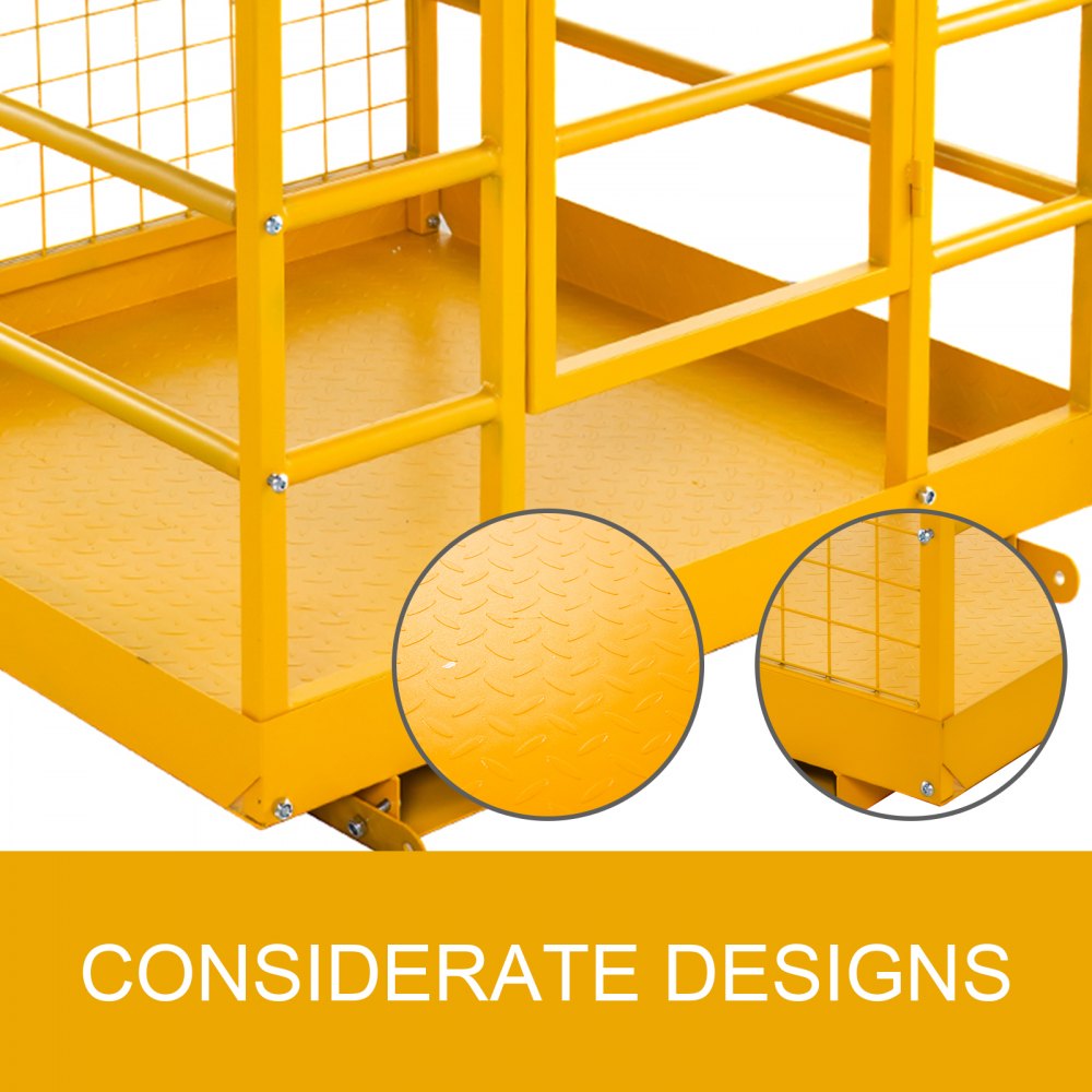 45"'x43" Forklift Work Platform Safety Cage Platform Protection Rust-free