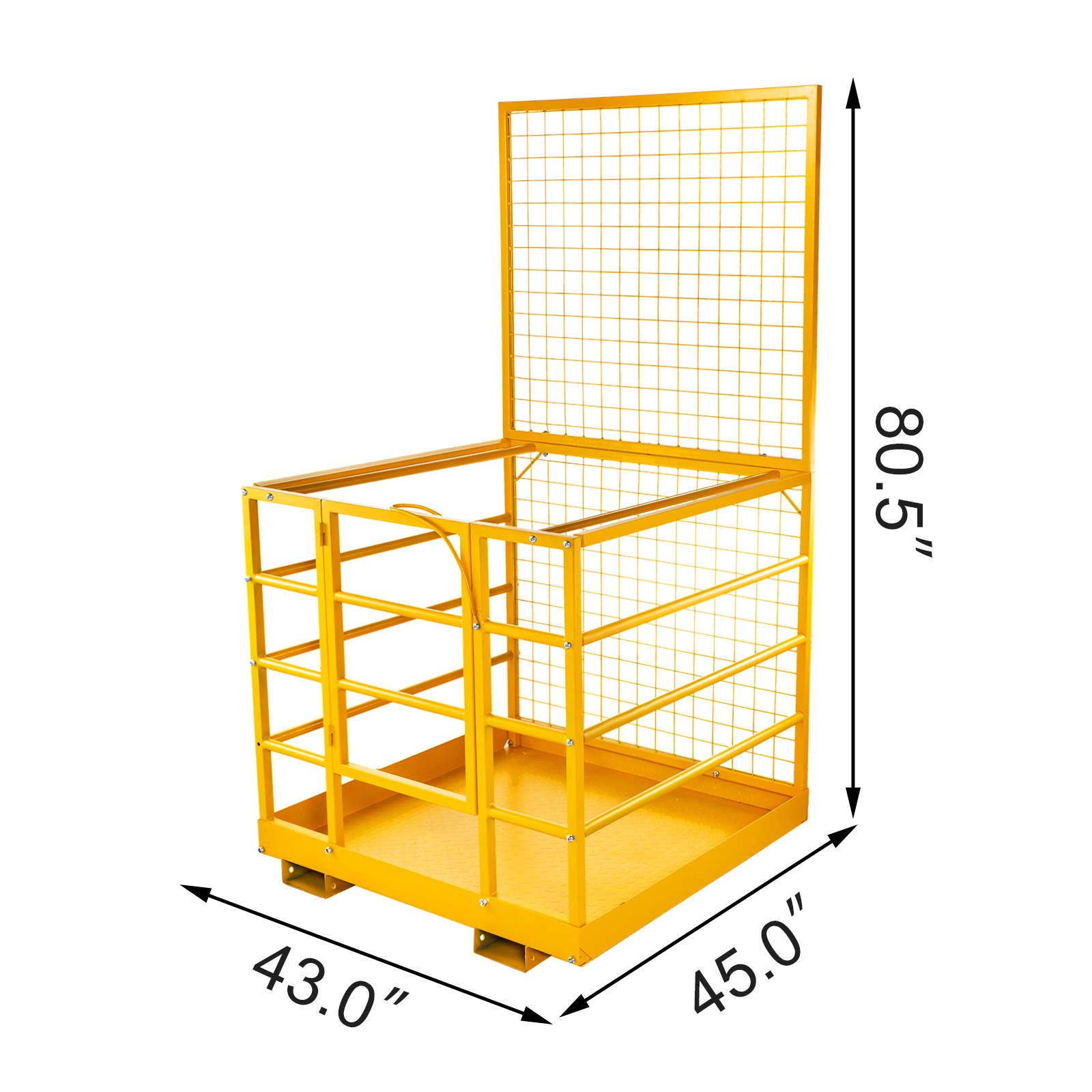 45"'x43" Forklift Work Platform Safety Cage Platform Protection Rust-free