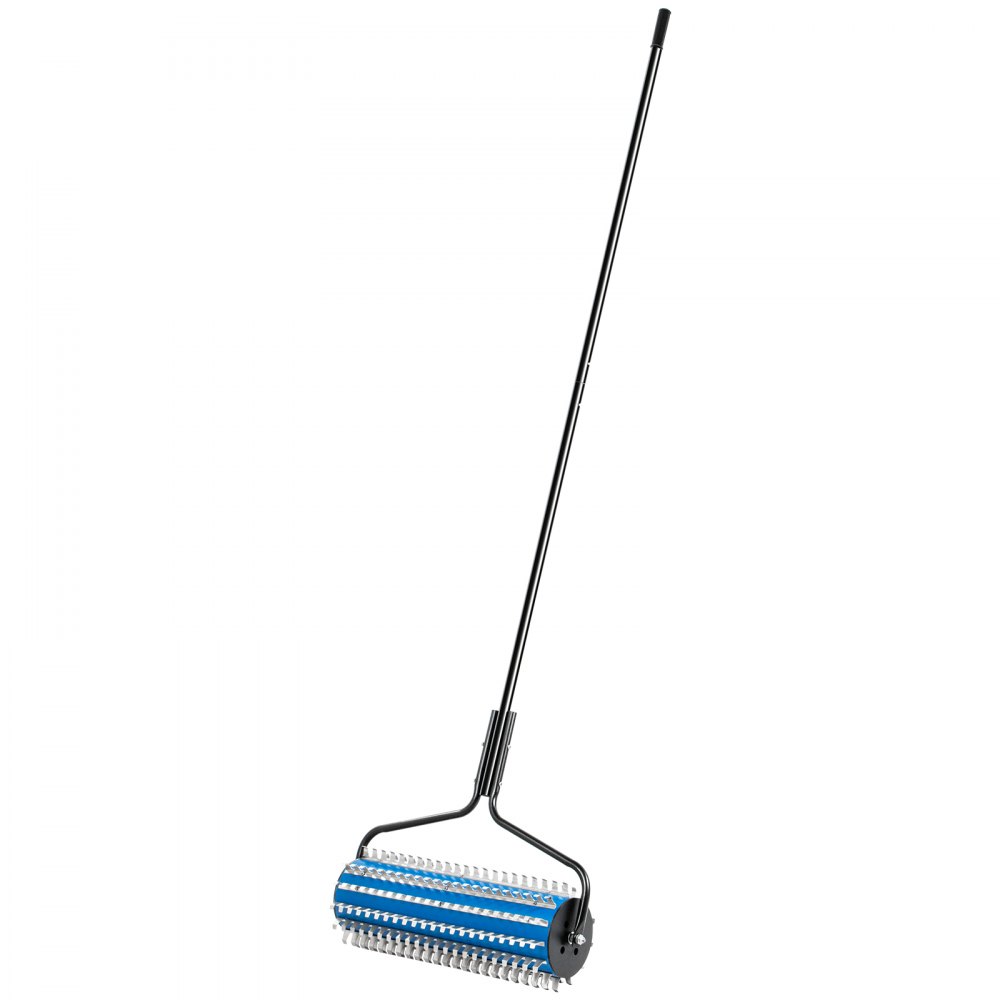 VEVOR Roller Weed Rake, 12’ Lake Weed Cutter, Uproots Aquatic Weeds Muck Silt Lake Rakes, Weed Removal Tool for Lake Pond Beach Landscaping, Lake Weed Roller Remover with Extension Pole and Rope