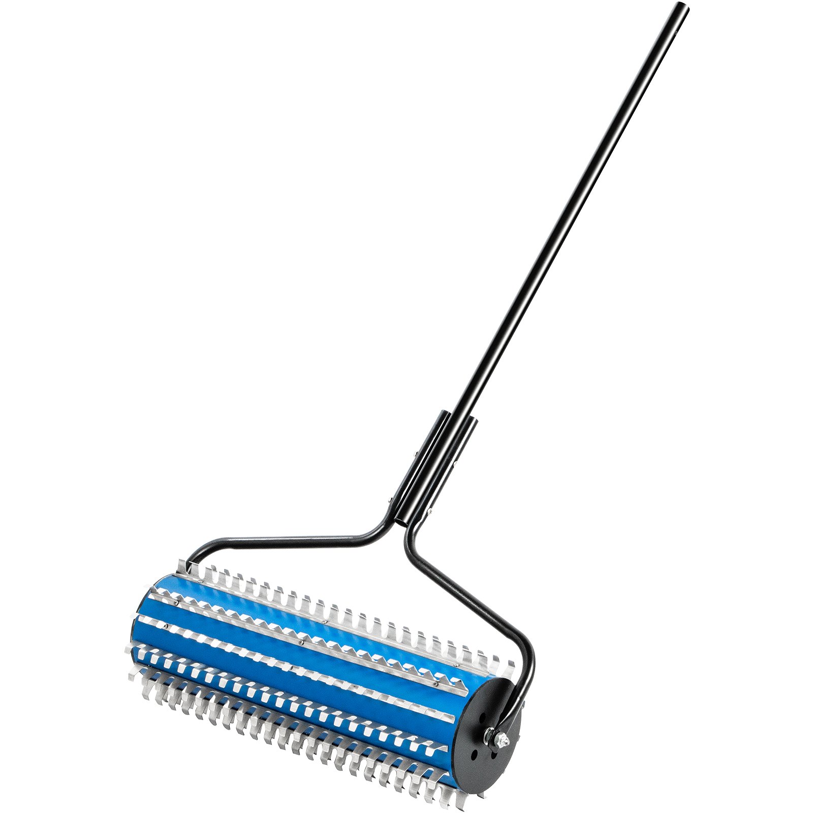 VEVOR Roller Weed Rake, 12’ Lake Weed Cutter, Uproots Aquatic Weeds Muck Silt Lake Rakes, Weed Removal Tool for Lake Pond Beach Landscaping, Lake Weed Roller Remover with Extension Pole and Rope