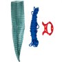 VEVOR Sand Rake, 165 inches Pole Beach Rake, Blue Lake Weed Rakes, 16" Aquatic Weeds Muck Sand Flea Rakes, Weed Cleaning Tool for Beach Lake Pond River Landscaping with Detachable Pole Rope Net