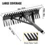 VEVOR Pond Rake, 24 inch Aquatic Weed Rake, Double Sided Lake Weed Cutter, Clean Aquatic Weeds Muck Silt Lake Rakes, Weed Rakes Tool for Lake Pond Beach Landscaping, Lake Weed Rake with 66ft Rope
