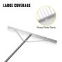 VEVOR Weed Rake, Black Lake Weed Cutter, 11’ Uproots Aquatic Weeds Muck Silt Lake Rakes, 36” Lake Weed Rake for Lake Pond Beach and Landscaping, Weed Roller Rake with Extension Pole and Rope