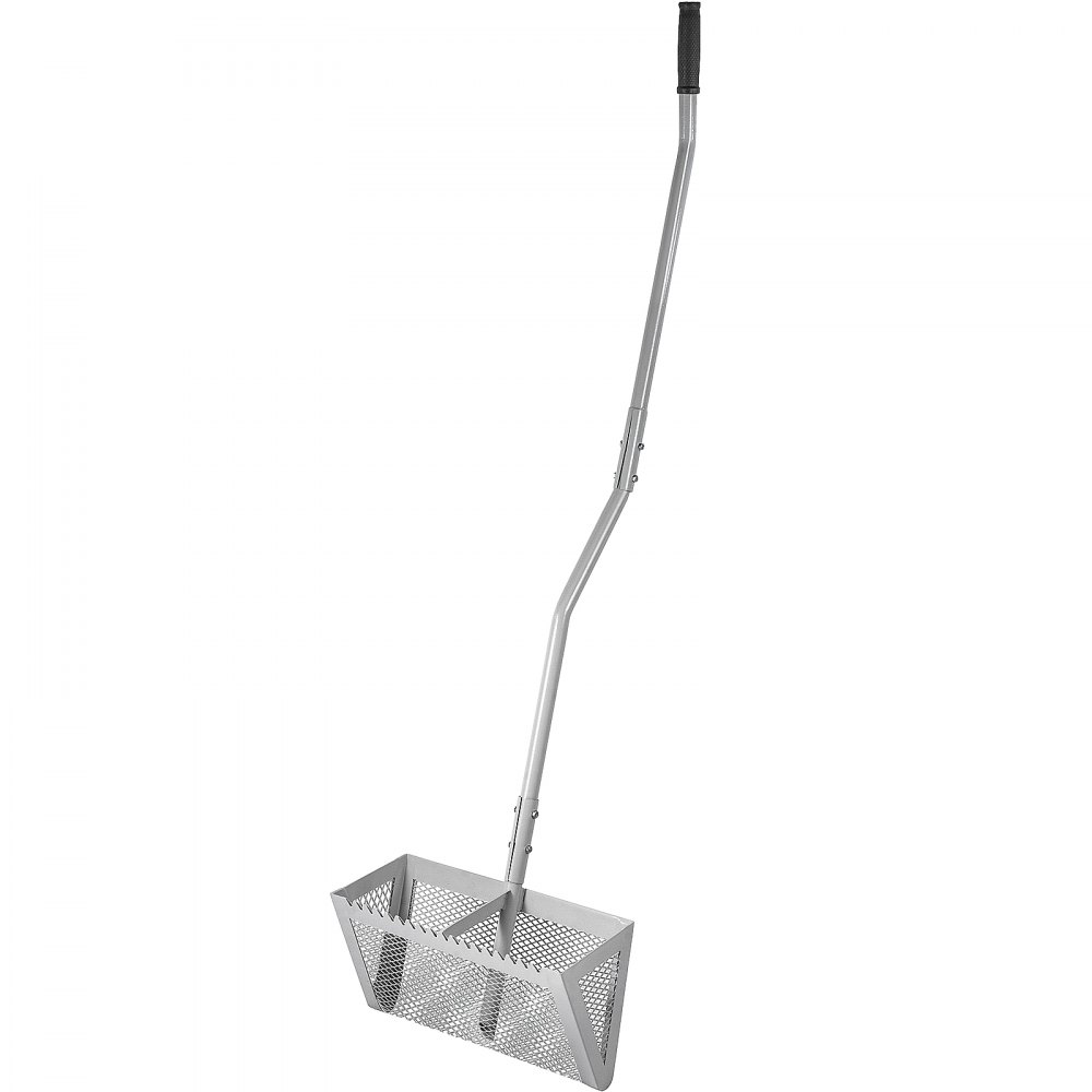 Vevor Sand Rake Beach Rake 52" Pole Muck Sand Flea Rake 16" Silver Weed Cutter