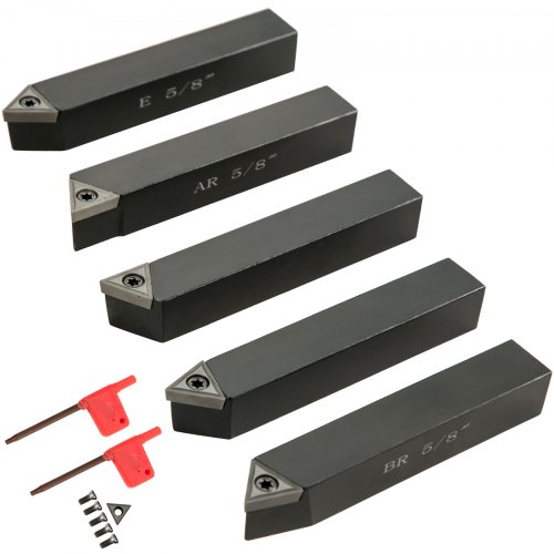 5pcs Indexable Carbide 5/8" 16mm Lathe Tools Lathe Tool Industrial Turning