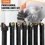 VEVOR Indexable Carbide Lathe Tools 1/2" Metal Lathe Cutting Tools 7 Pcs/Set Indexable lathe tools Super-Hard 40CR Lathe Bits Carbide Lathe Tool for Lathe Black Compact and Portable