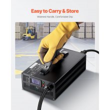 Cargador de batería para montacargas inteligente, totalmente automático, 24 V, 30 A, cargador rápido, portátil