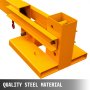 VEVOR forklift crane attachment, quality steel material, vibrant yellow color frame.